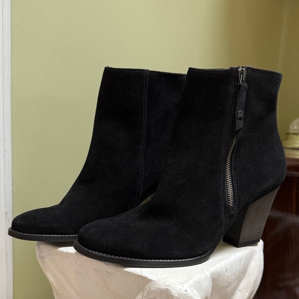Paul Green Black suede REYA Ankle Booties women size 6.5 pg H23N14 - Picture 5 of 7